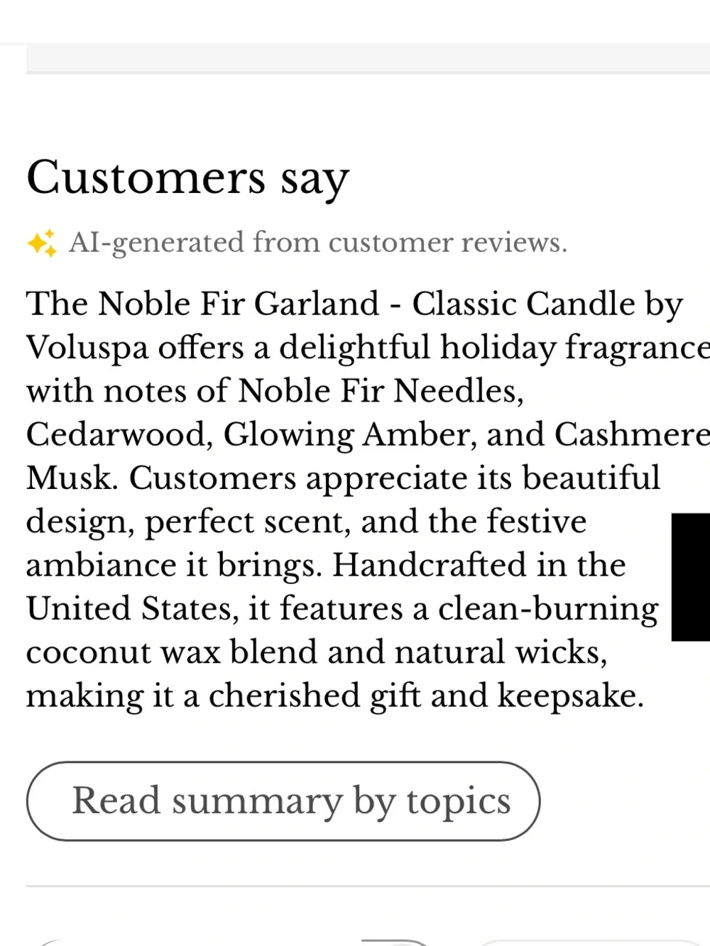 ❗️Voluspa Noble Fir Garland Green Textured Glass Candle with Decorative Box NWT